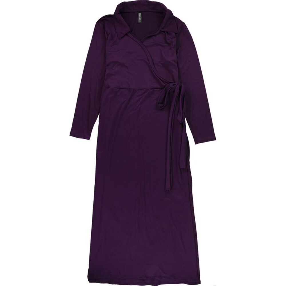24seven Womens Plus Size Collared Wrap Maxi Dress, NWT